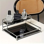 小物 収納 ラック 化粧品収納 2層 収納棚 メイクアップオーガナイザー アクセサリー 玄関 おしゃれ 北欧