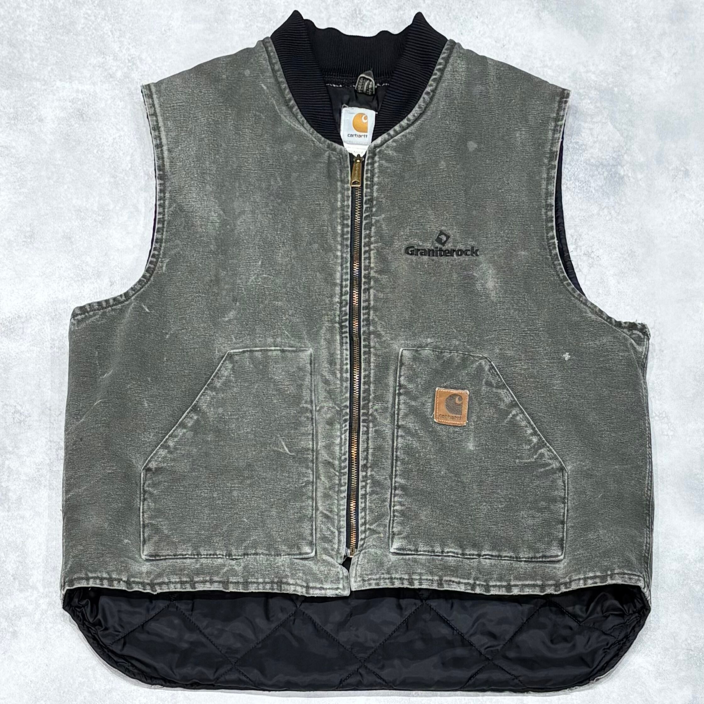 00's Carhartt Made inUSA Duck Vest V02 MOS XXL カーハート ダック