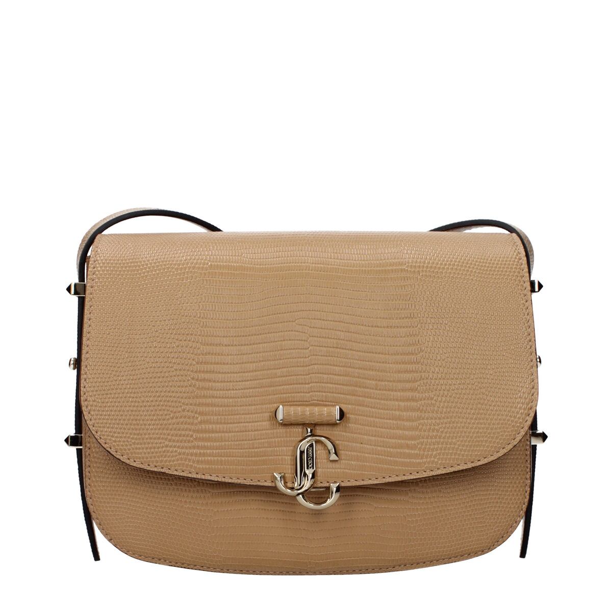 【新品】JIMMY CHOO ジミーチュウ レディース クロスボディバッグ レザー ブラウン JCBCROSSBODYMOASIBISCUIT