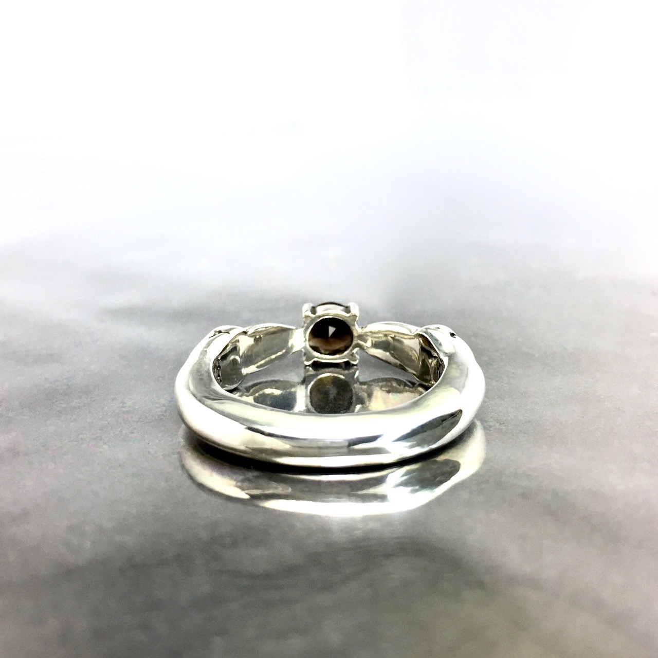 TWIN CLAW RING with SMOKY QUARTZ / ツインクロウリング・スモーキークォーツ