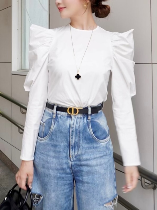 tuno blouse / white 9/21 21:00～ 再販 (即納)