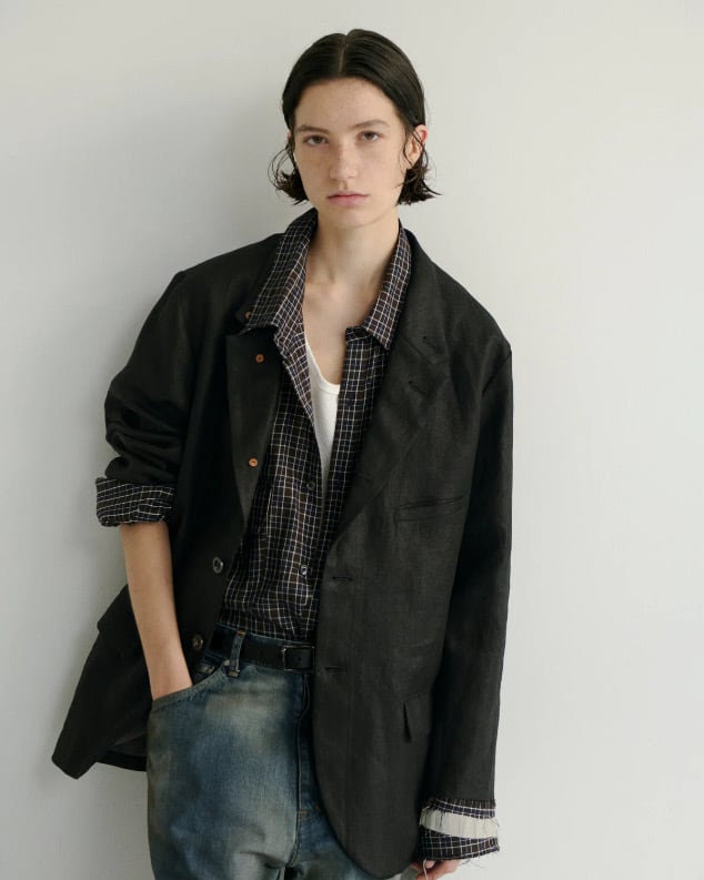 26SS】ANCELLM NEL CHECK OVERWORK SHIRT(NAVY) ANC-SH85 | IAAAM