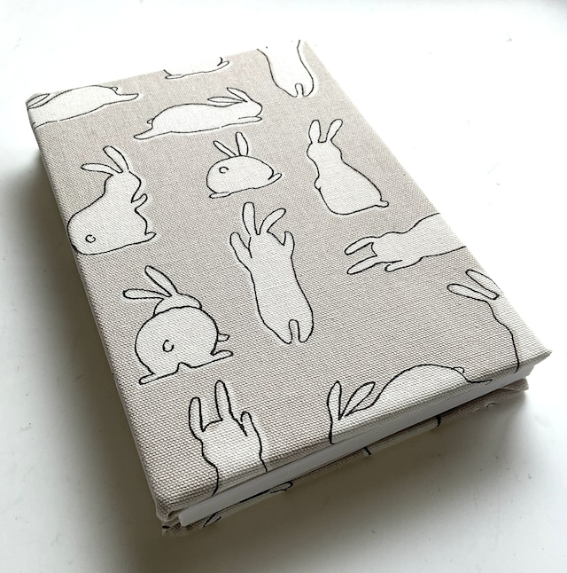御朱印帳【布×木】「やる気のないウサギさん」小判