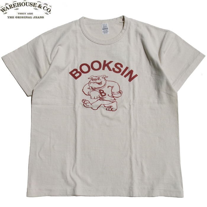 S*N様 新品 ウエアハウス 浜田さん着用 色違い 4064 M クリーム Tシ WAREHOUSE ＆CO. 4064 BOOKSIN S/S T-SHIRT CREAM ウェアハウス