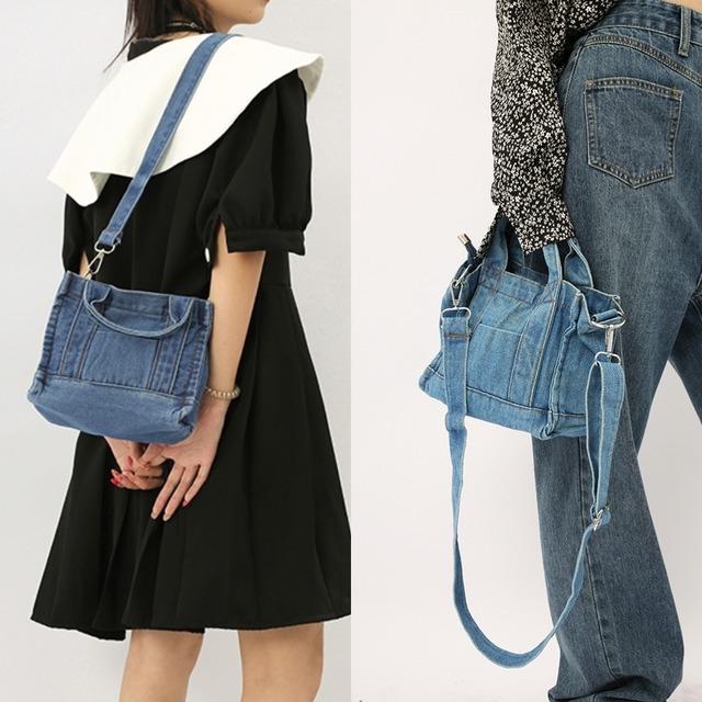 【送料無料】 デニム バッグ レディース ショルダーバッグ ハンドバッグ ミニバッグ スクエア型 おしゃれ 大人可愛い カジュアル 鞄 カバン 斜め掛け 手提げ 肩がけ バック メッセンジャーバッグ 小さい bag デニム ポシェット 個性的 内ポケット ボーイッシュ ジッパー ファスナー ブルー 青 ネイビー 紺 アイテム ファッション 通学 デート お出かけ レジャー オシャレ 普段使い デニム コーデ 小物 小バック 着回し ヘビロテ 四角 こなれ感 ラフ db1470
