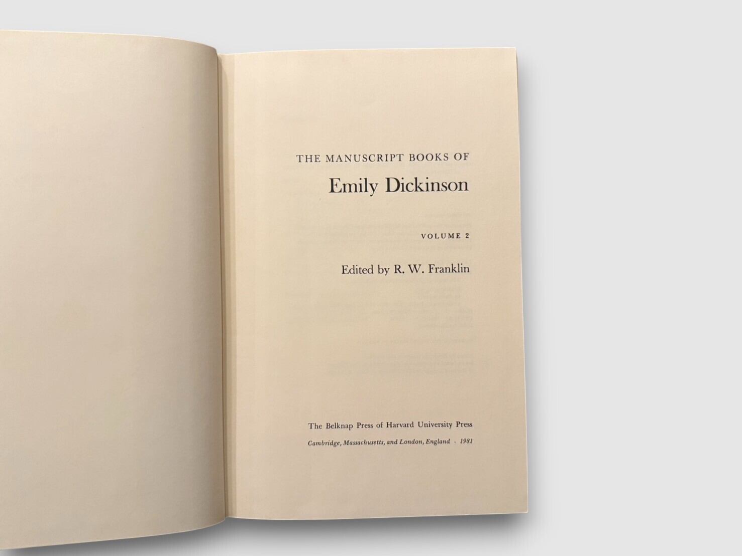 SL908】【FIRST EDITION】The Manuscript Books of Emily Dickinson
