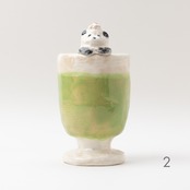 < すずきたまみ > 花瓶 - ぱんだクリームソーダ花瓶