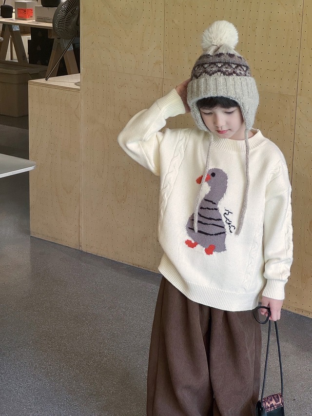 ゆるガチョウさんニットトップス