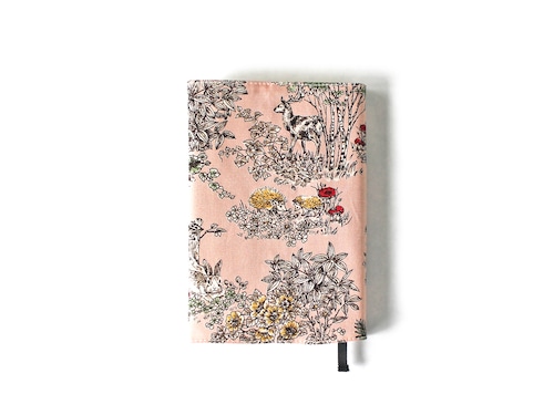ブックカバー ハリネズミと森の仲間たち ピンク / Book Cover