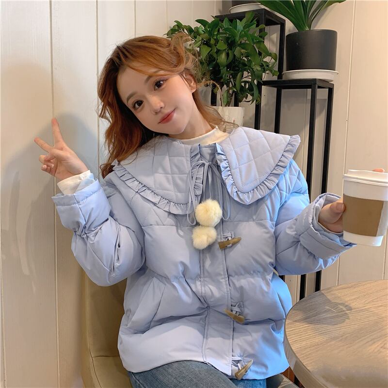 レースカラーショートコート ジャケット レディースウィンター 冬物 萌量不足11707395818