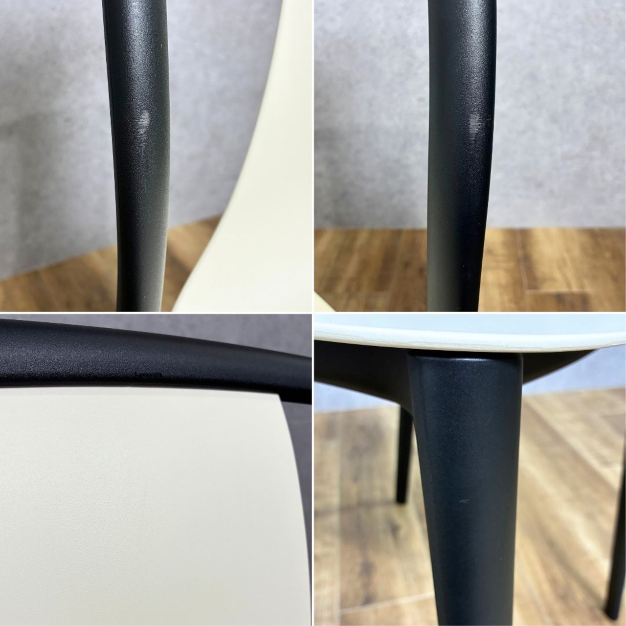 Vitra Belleville Chair Plastic cream ヴィトラ ベルヴィル チェア プラスチック クリーム ダイニングチェア スタッキング可能 Ronan & Erwan Bouroullecデザイン ホワイト【中古】【20サイズ】
