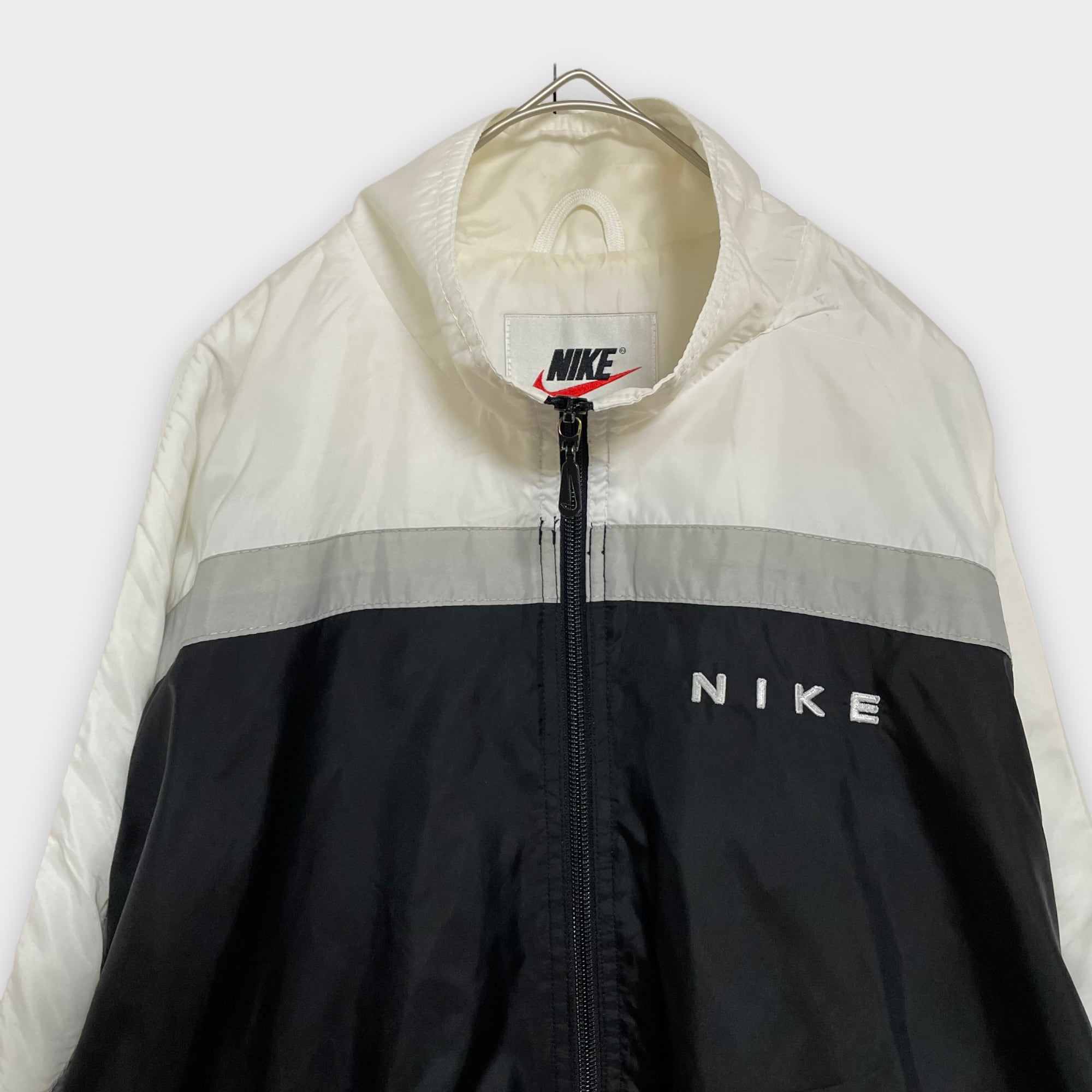 90S NIKE ナイキ　ジャケット　白　ワンポイント　レディースL