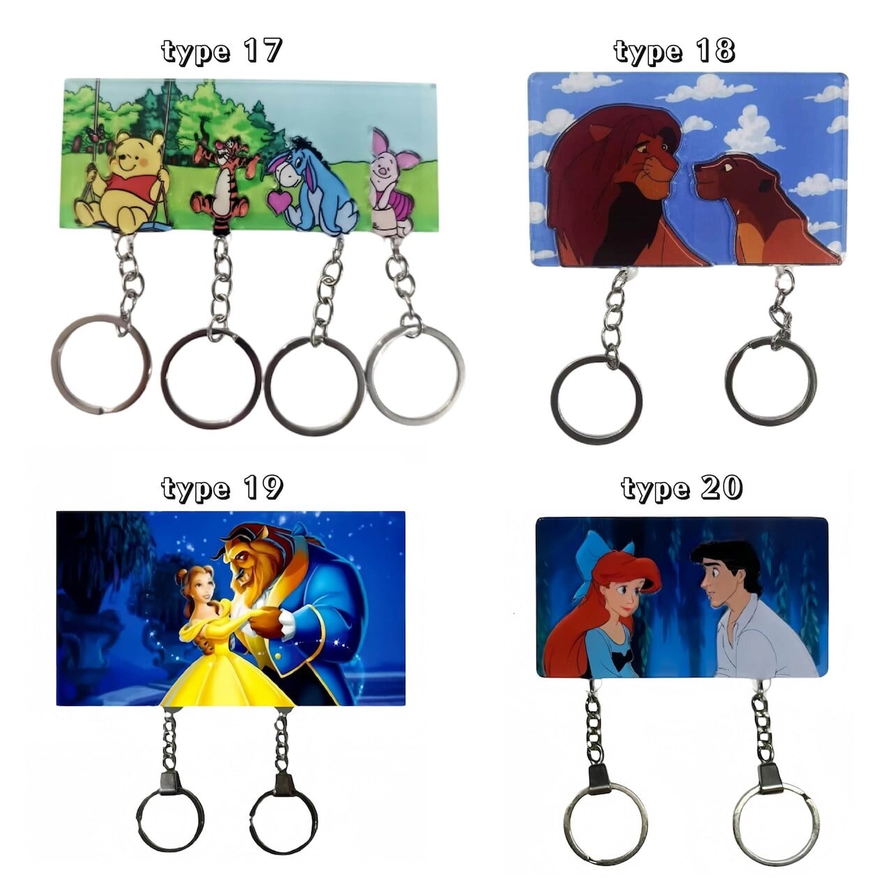 Z19 .【15種類から選べる】アクリル製 カップルキーホルダー