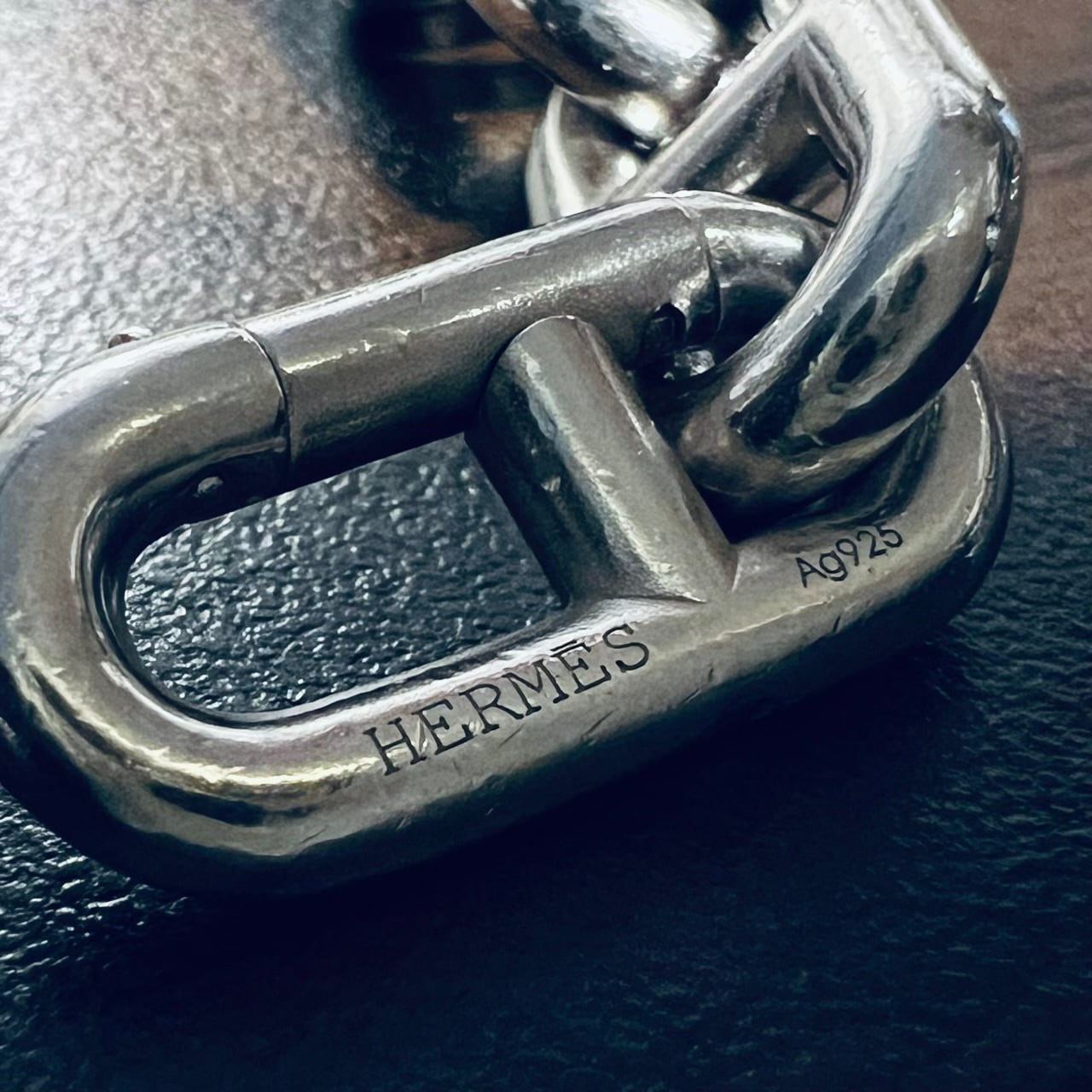HERMES Chaine d'Ancre Bracelet Sterling Silver / Bronze HERMES Chaine d'Ancre Bracelet Sterling Silver / Bronze