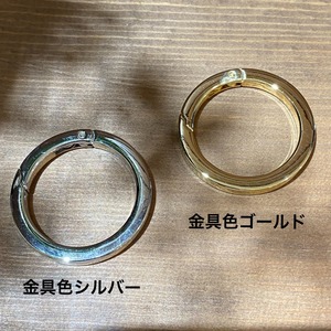 【完成品】プルメリア花のカラビナチャーム(花色ラメブラック)