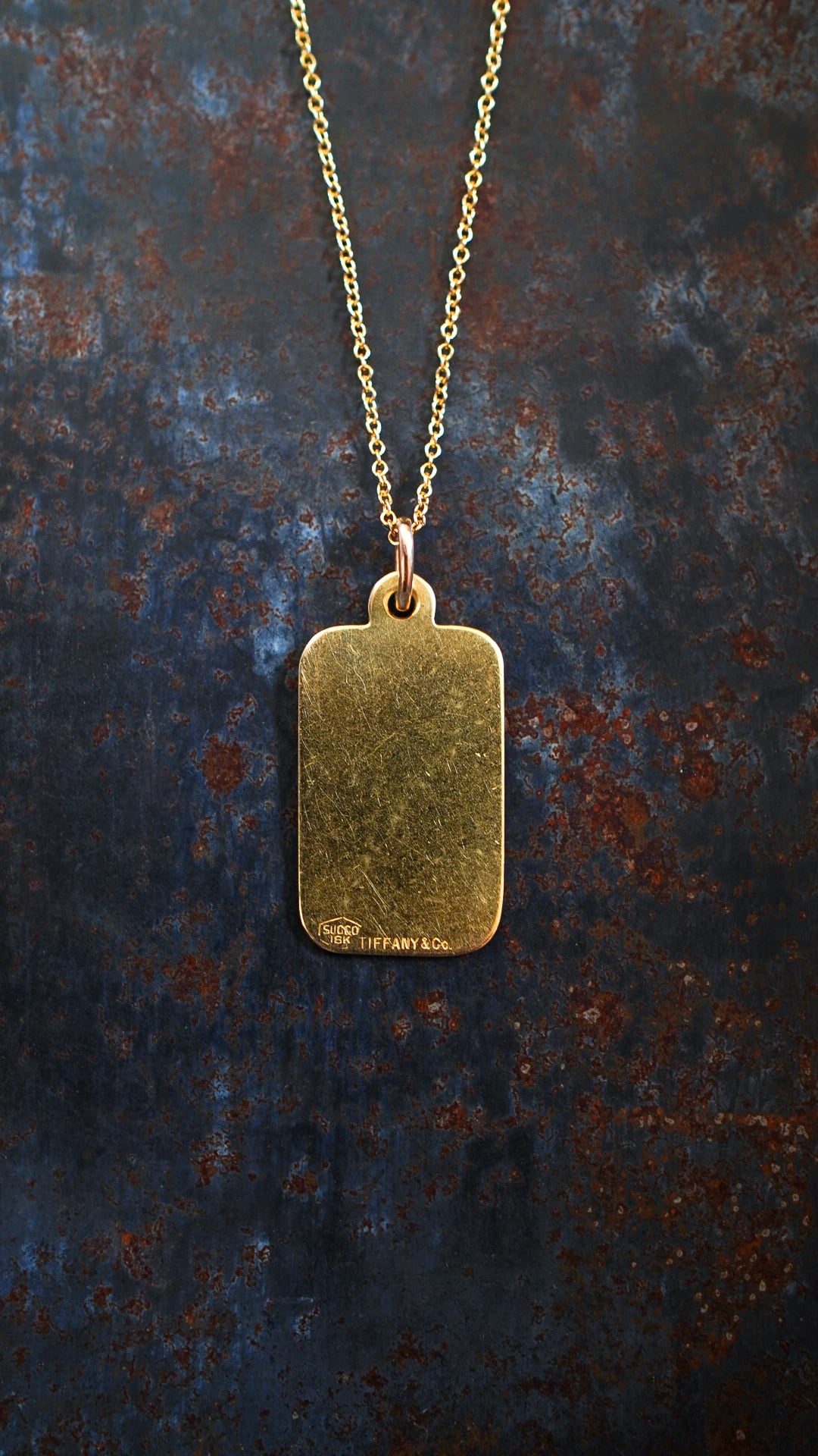 1940〜60年頃　ヴィンテージ　ドッグタグ風　ネックレス　ゴールドカラー SPECIAL / 1960s】TIFFANY&Co. ティファニー × SUCCO イエロー