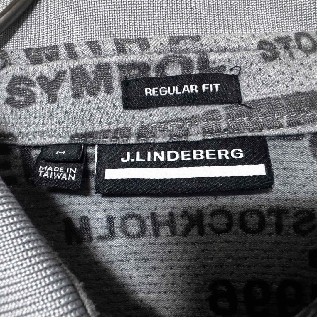 メンズ】J.LINDEBERG ジェイリンドバーグ 総柄 デザイン ポロシャツ