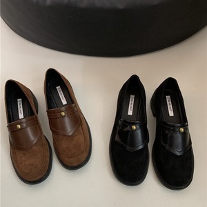 retro leather loafers