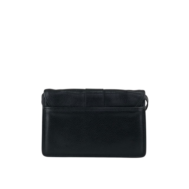 CELINE セリーヌ ショルダーバッグ ブラック ガンチーニ レザー フラップ vintage ヴィンテージ オールド 2tmayw