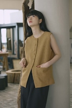 DU260716 Tweed Crew Neck Vest【set up可】【一部予約商品10月中旬】
