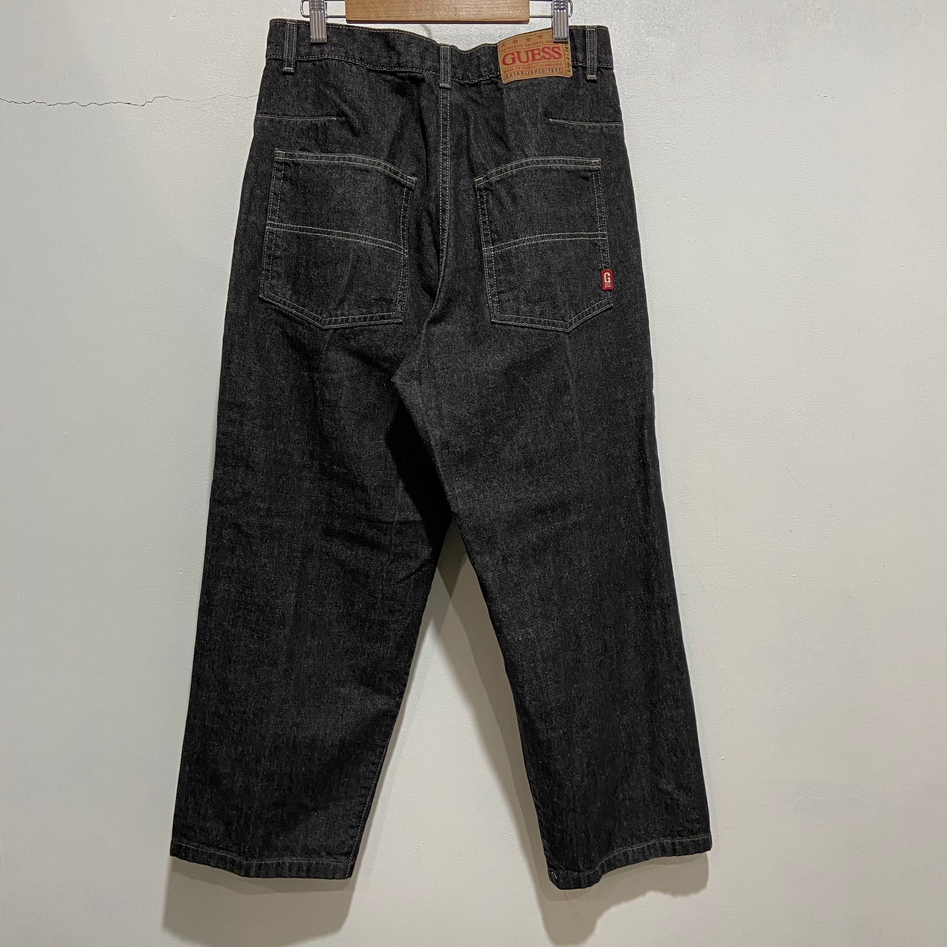 送料無料』USA製 GUESS JEANS ゲスジーンズ ブラックデニム W33 | 古着
