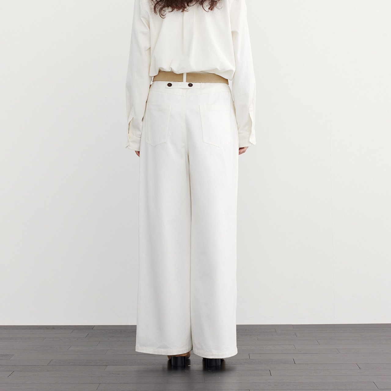 High-Waist Loose Fit Wide Leg Pants 【2color】 T3491