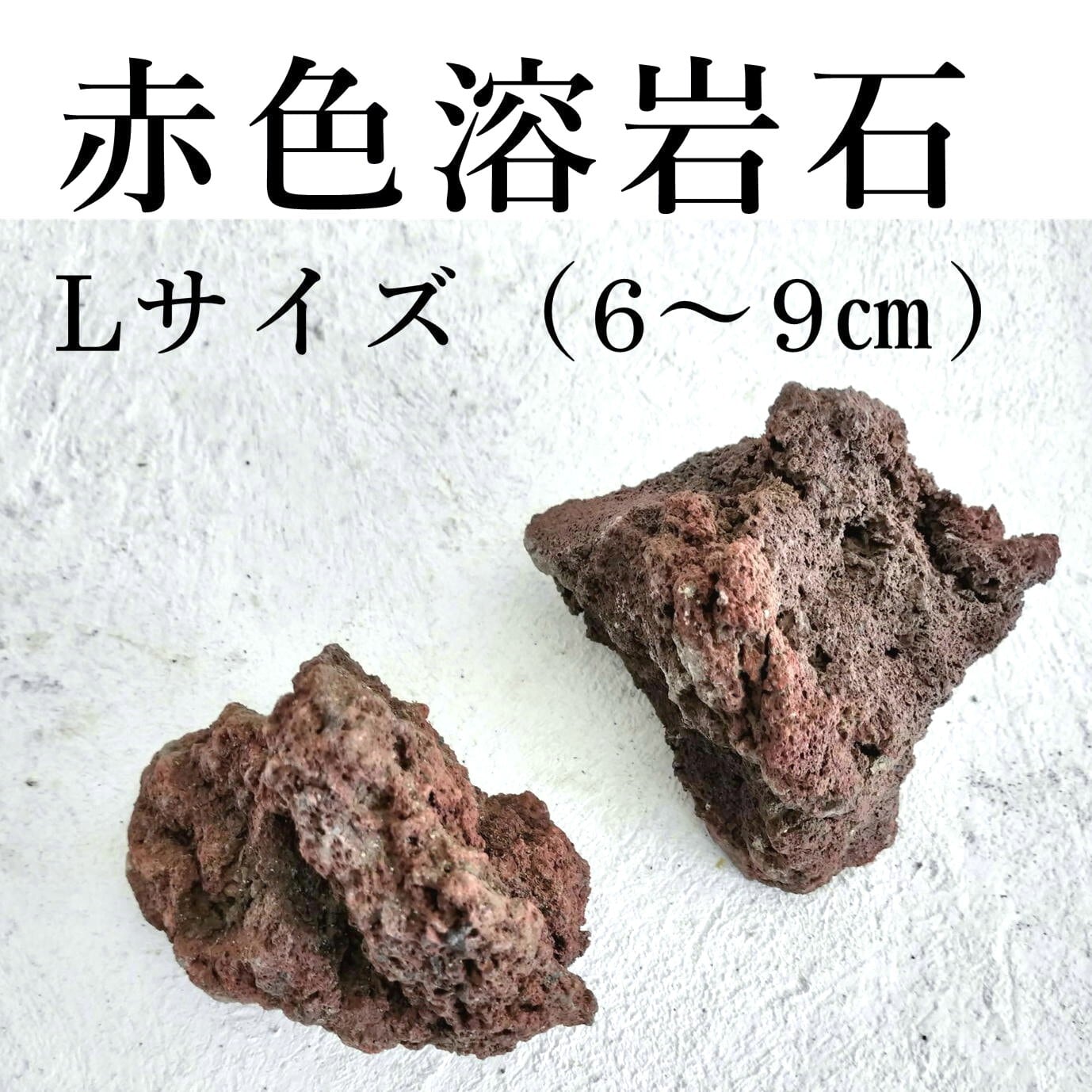 赤色溶岩石 Lサイズ2個入り【レイアウト用・着生用】 | 苔テラリウム