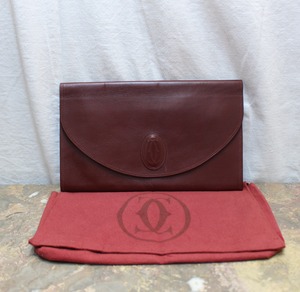 2000000010113 OLD Cartier MUST LINE LEATHER CLUTCH BAG/オールドカルティエマストラインレザークラッチバッグ