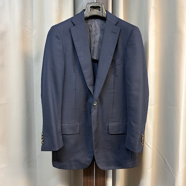 ISAIA NAVY WOOL JACKET《42》
