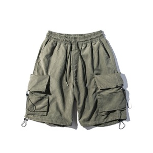 Side pocket design short pants C4419