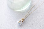 gems in drop & arabesque pendant K18 <blue topaz&citrine> / 雫と唐草ガラス ペンダント ＜ブルー・トパーズ&シトリン＞