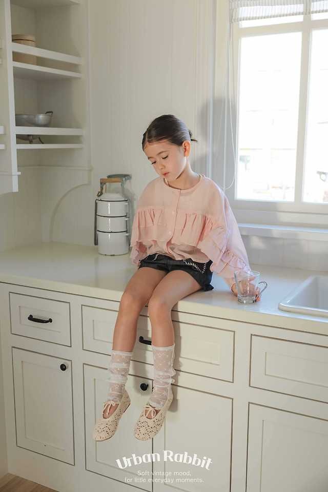 【取寄】urban rabbit｜ruffle crop shirt｜ラッフルクロップシャツ｜XS-JM｜kids&jr｜26 summer