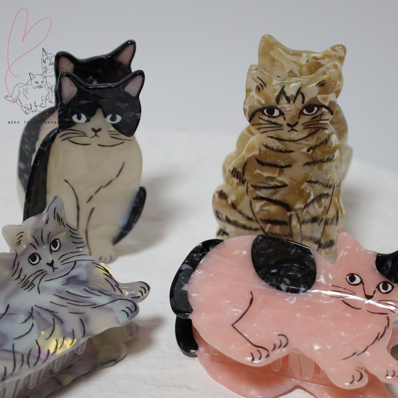 Matsuo Miyuki Cat Hair Clip Noisettes