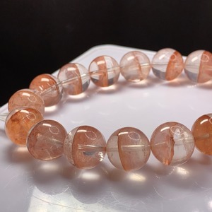 美しいバイカラー☆砂時計水晶♪アンフィボールインクォーツブレスレット