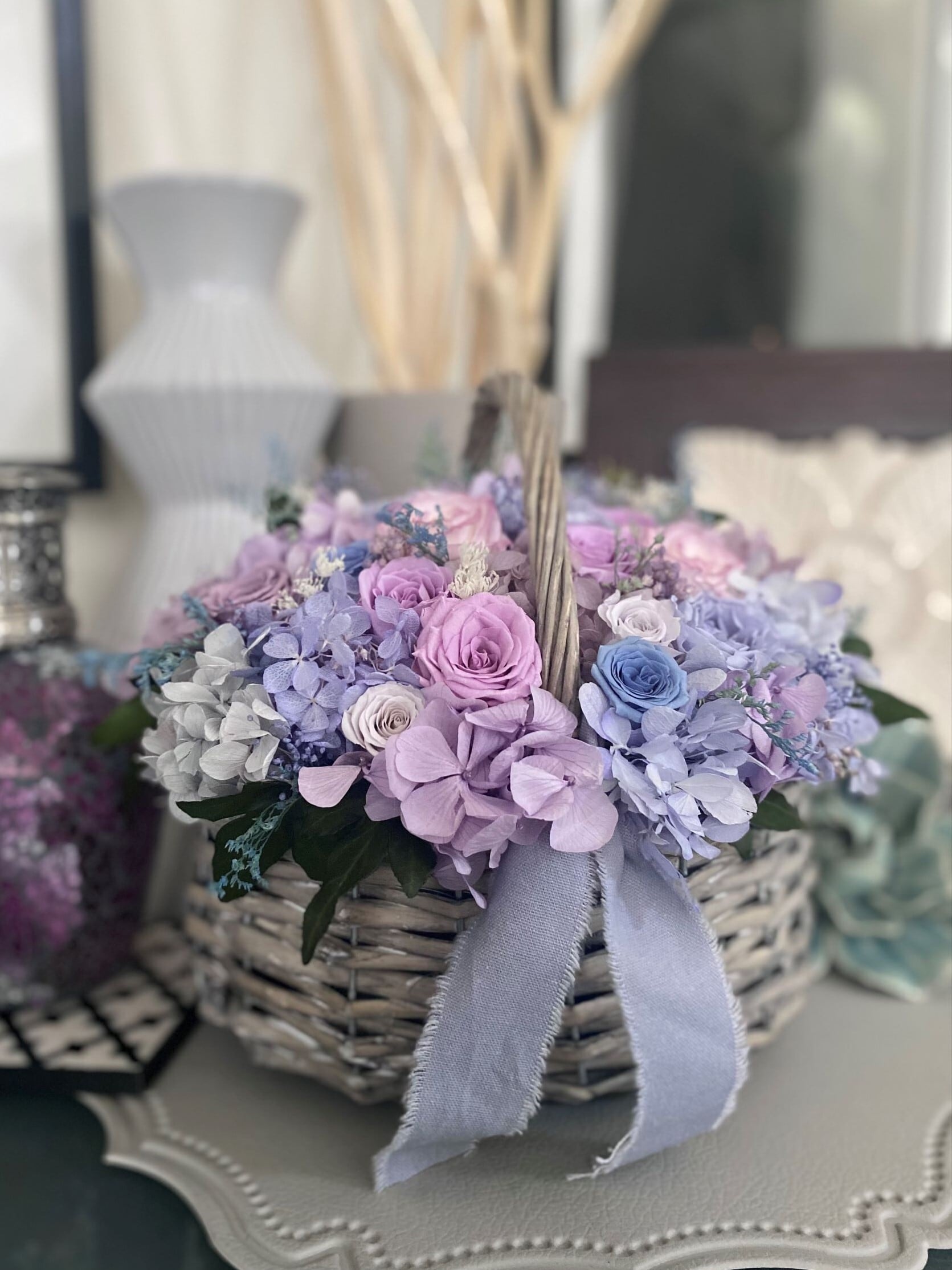 Mother's day〗Bonne chance! 水色カーネーションの幸運を祈る