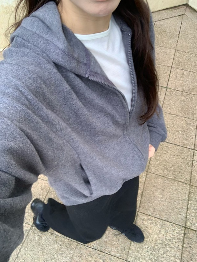 (予約) fl lanel / Skin fleece hood zipup 2color