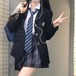 2024 人気 秋 ジャケットjk制服ブレザー春秋オリジナル 学院風学生ブレザー上着