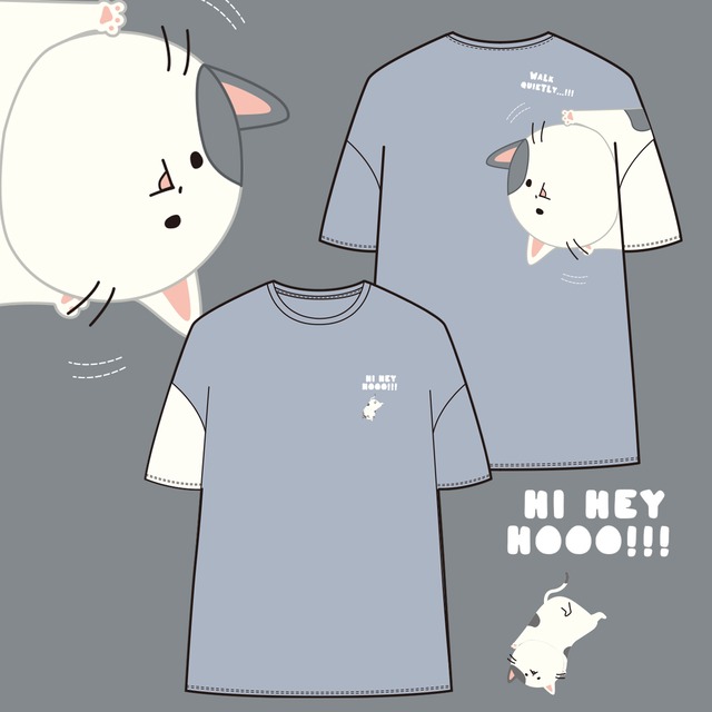 【新色】袖刺繍 ネコ Tシャツ ゆるだぼ ユニセックス – 猫好き必見の大人可愛い半袖トップス