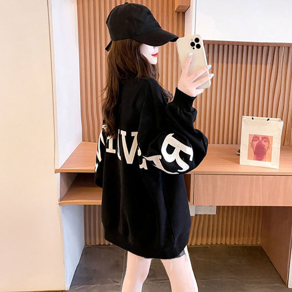 スウェット ロゴ トレーナー レディース 秋冬 韓国 ストリート 原宿系 ゆったり オーバーサイズ カジュアル 大人 ロンT おしゃれ 大人可愛い 大人女子