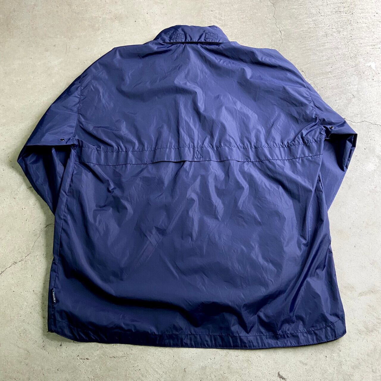 【刺繍】90s  PUMAプーマ　厚手　ナイロンジャケット　紺　XL
