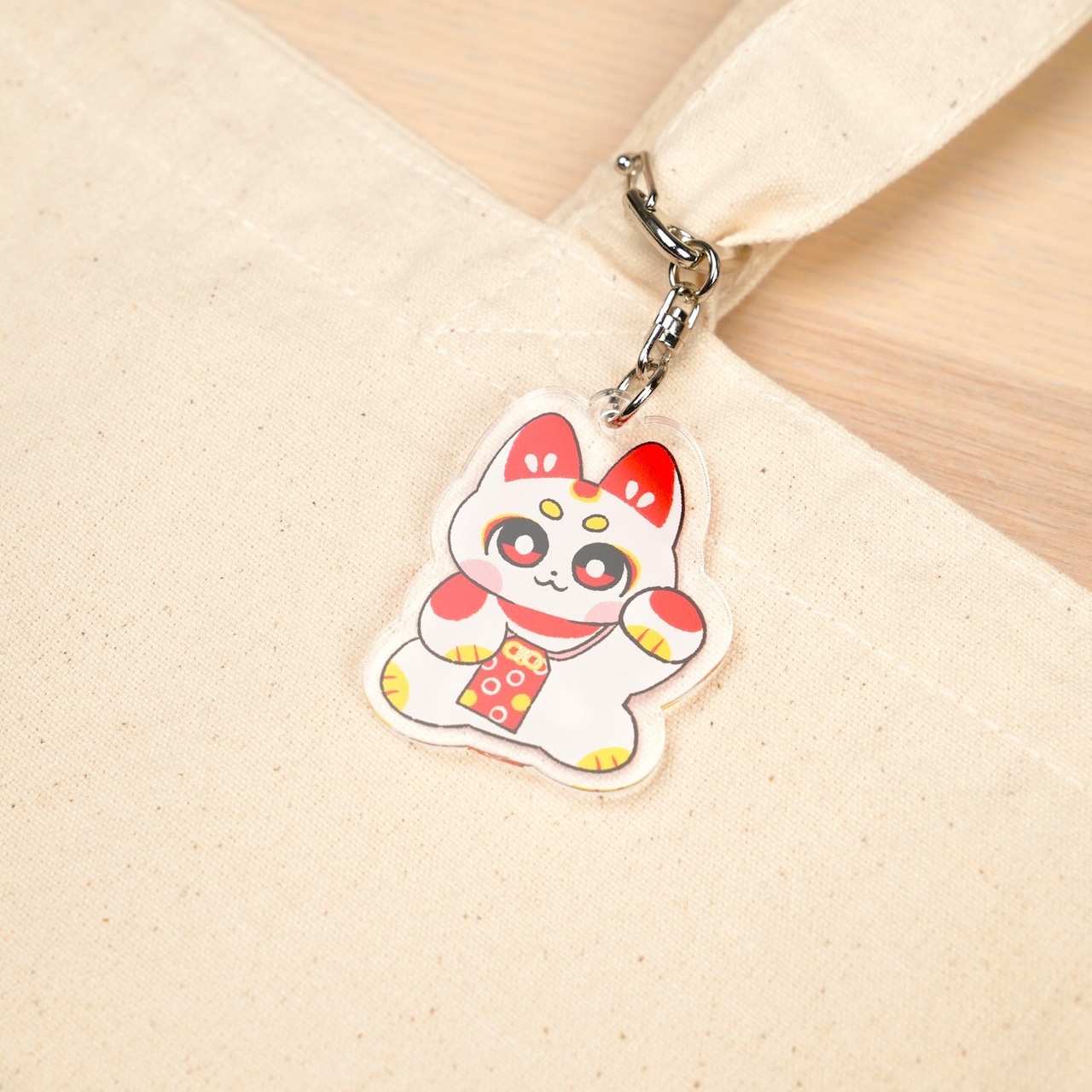 いろいろまねき隊 キーホルダー まねきレッド