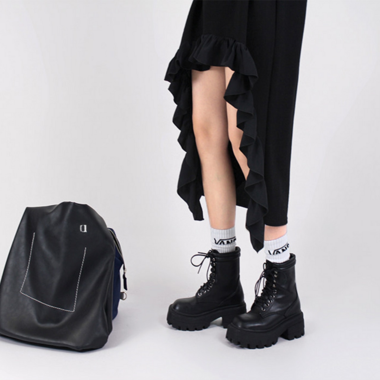 Irregular High-Low Hem Sweat Dress (ME190)