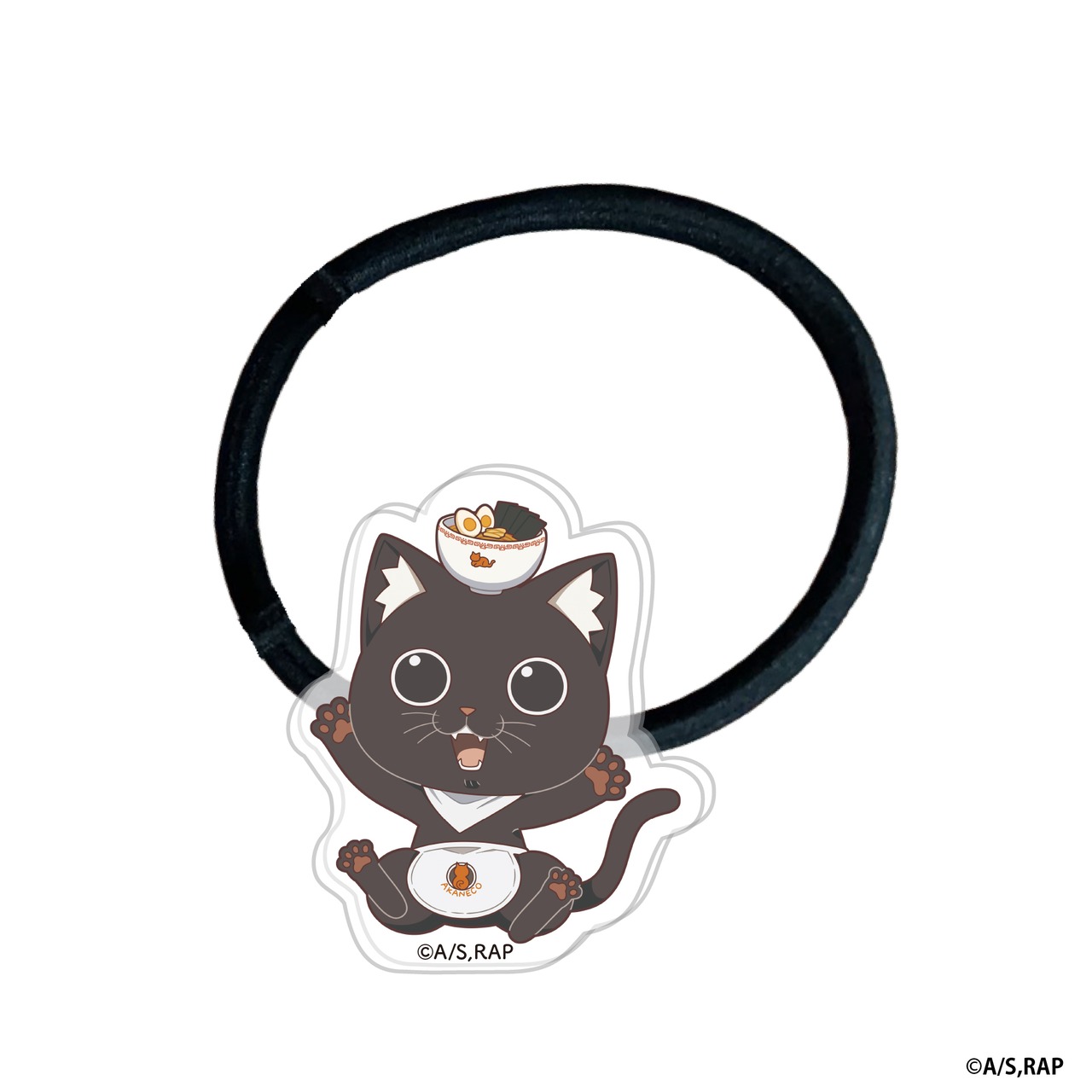 TVアニメ『ラーメン赤猫』× 壱角家 コラボ限定 アクリルチャーム付き ヘアゴム（ブラインドパッケージ）