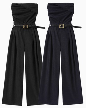 オフショルダージャンプスーツ&ベルト 2color A0037