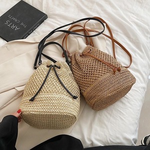 【2color】巾着型ストローバッグ