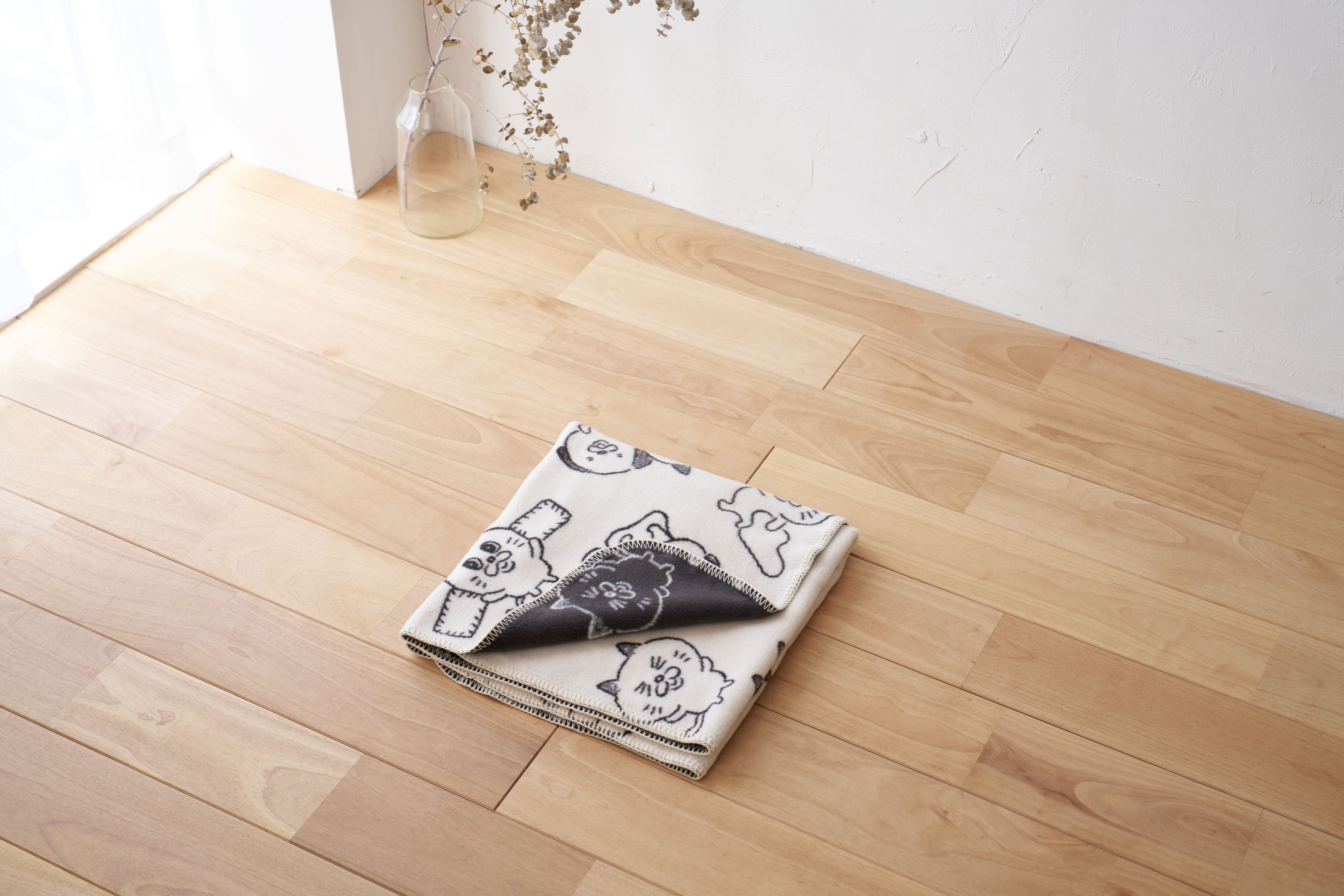 組合公式キャラクター「ブランとケットン」／ひざ掛け | 日本毛布工業組合