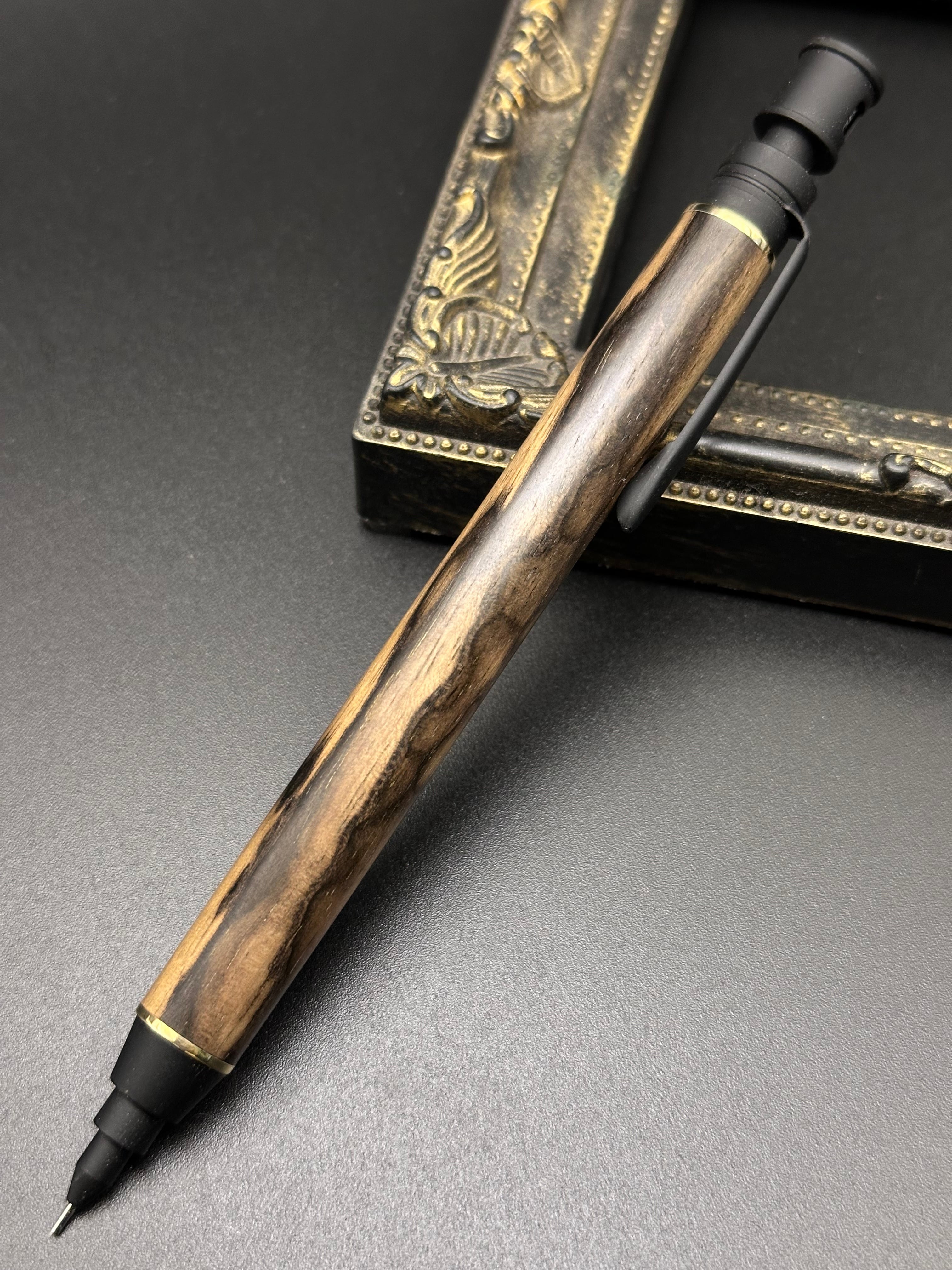 【24時間以内発送】Flamberg 黒柿 ちぢみ杢 シャープペンシル cb79d8b852097660b47d4e307e4bdd