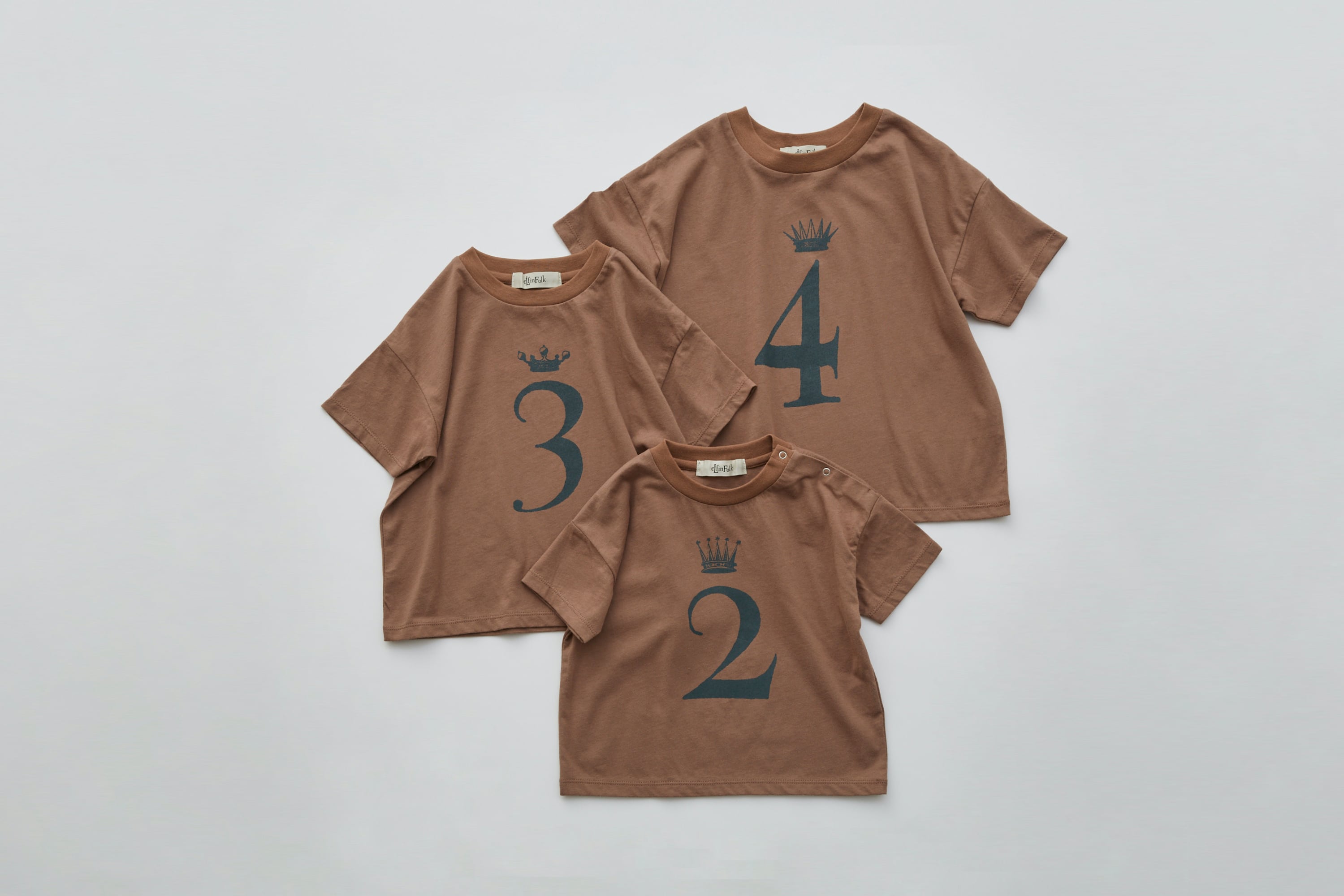 【即納/送料無料】Number Tee for / cocoa brown