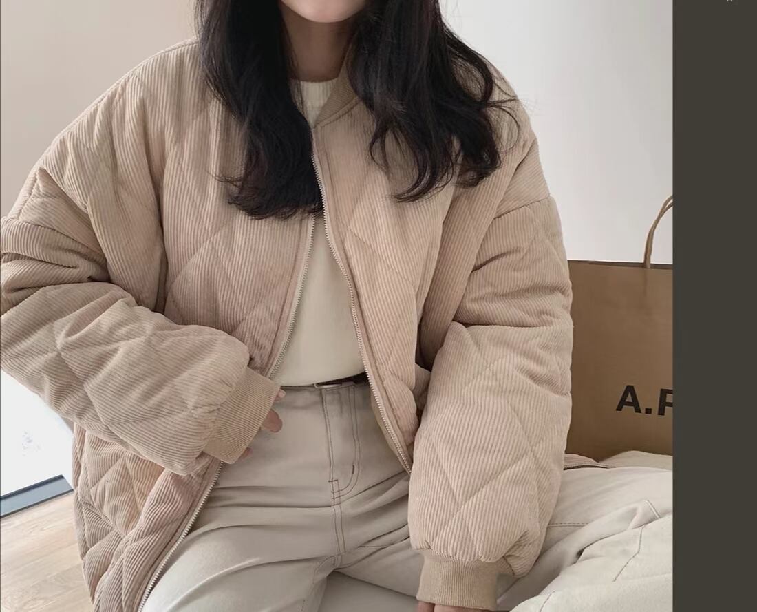 コーデュロイ　キルティングブルゾン　ASF212010-16