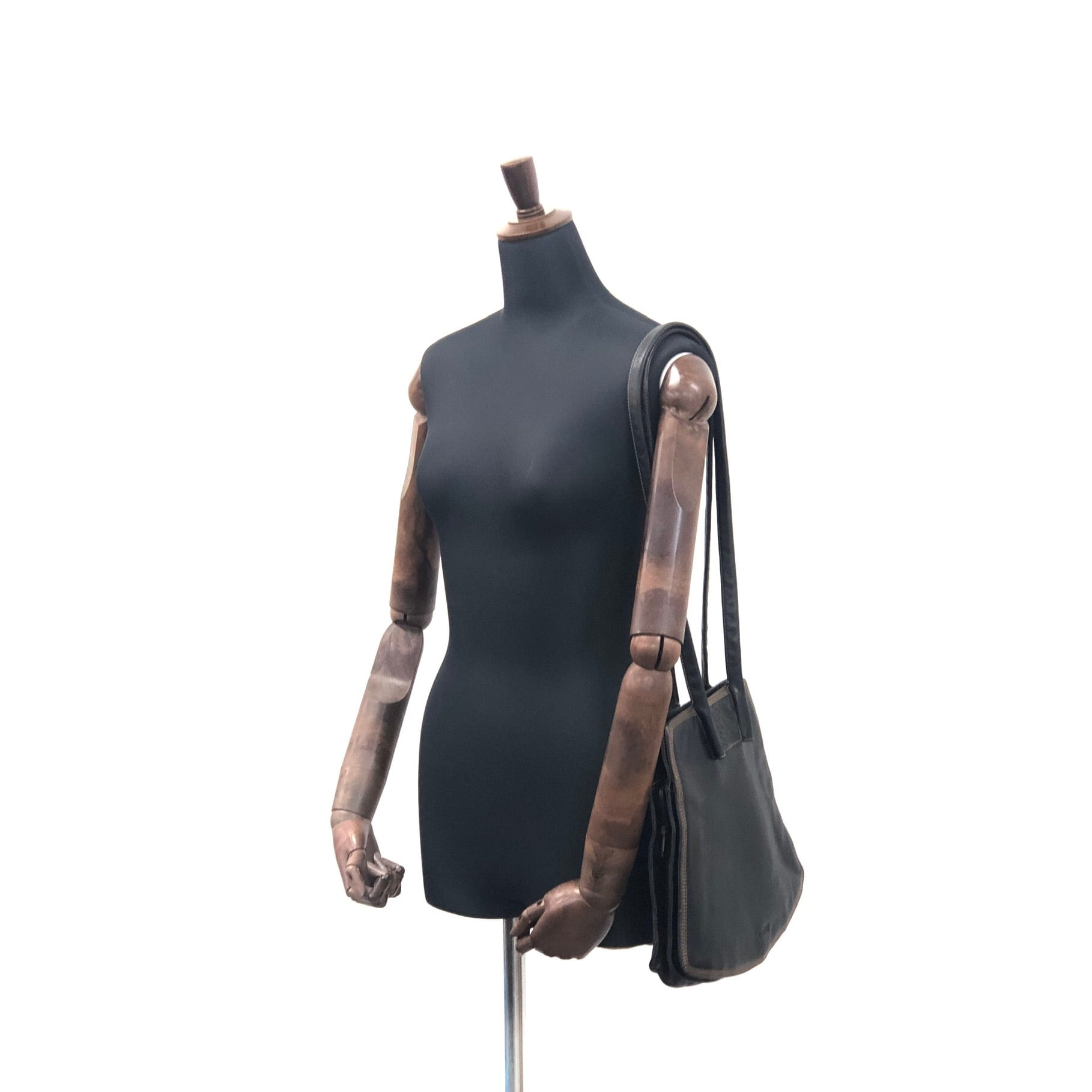 LOEWE ロエベ ロゴ コンビレザー オーストリッチ ステッチ ショルダー